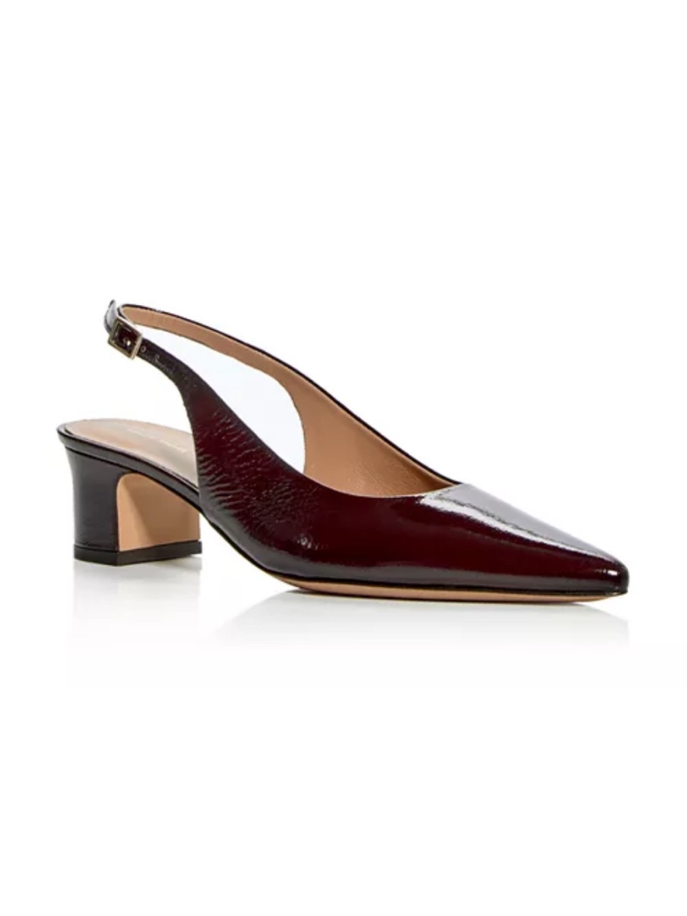 Mansur Gavriel Burgundy Pointed Toe Slingback Pump Size EU 41